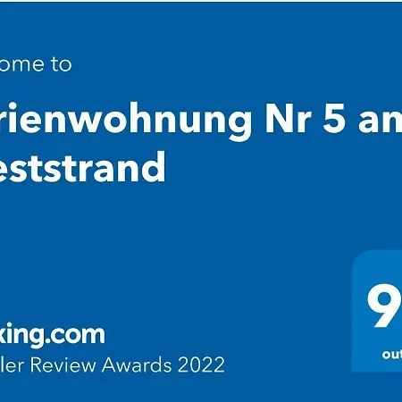 Apartment Nr 5 Am Weststrand - 4 Sterne Dtv *